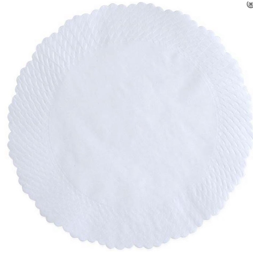 Tårtpapper runt – 23cm vit präglat – 500 st