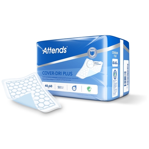 Hygienunderlägg engångs – 40x60cm 20g Cover Dri Plus avd – 50 st