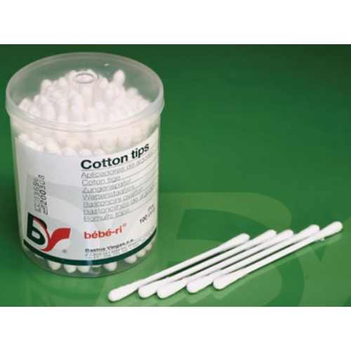 Öronpinne ppr Bastos Viegas – 7,3cm m bomull 100-p – 100 st