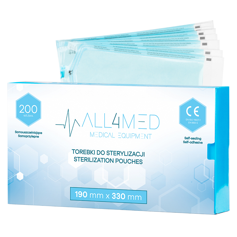 Steriliseringspåsar – 190 x 330 mm – 200 st – ALL4MED