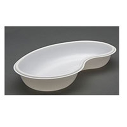 Rondskål i plast njurformad – 14×25,5x4cm vit – 100 st