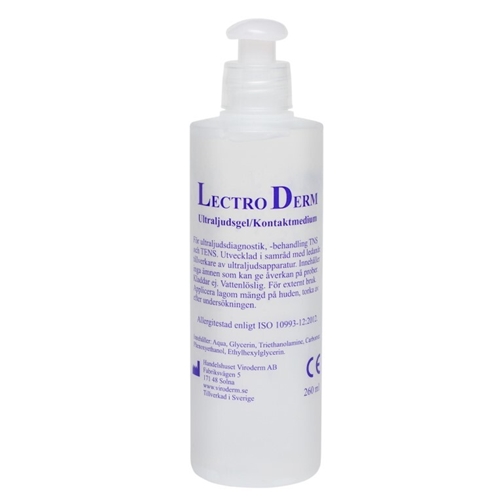 Ultraljudsgel LectroDerm 1 LD1 – 260 ml ofärgad