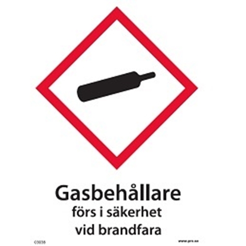 Skylt ”Frätande ämnen” – A5 vit