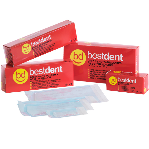 Självtätande steriliseringspåsar 14 x 25 cm – BESTDENT
