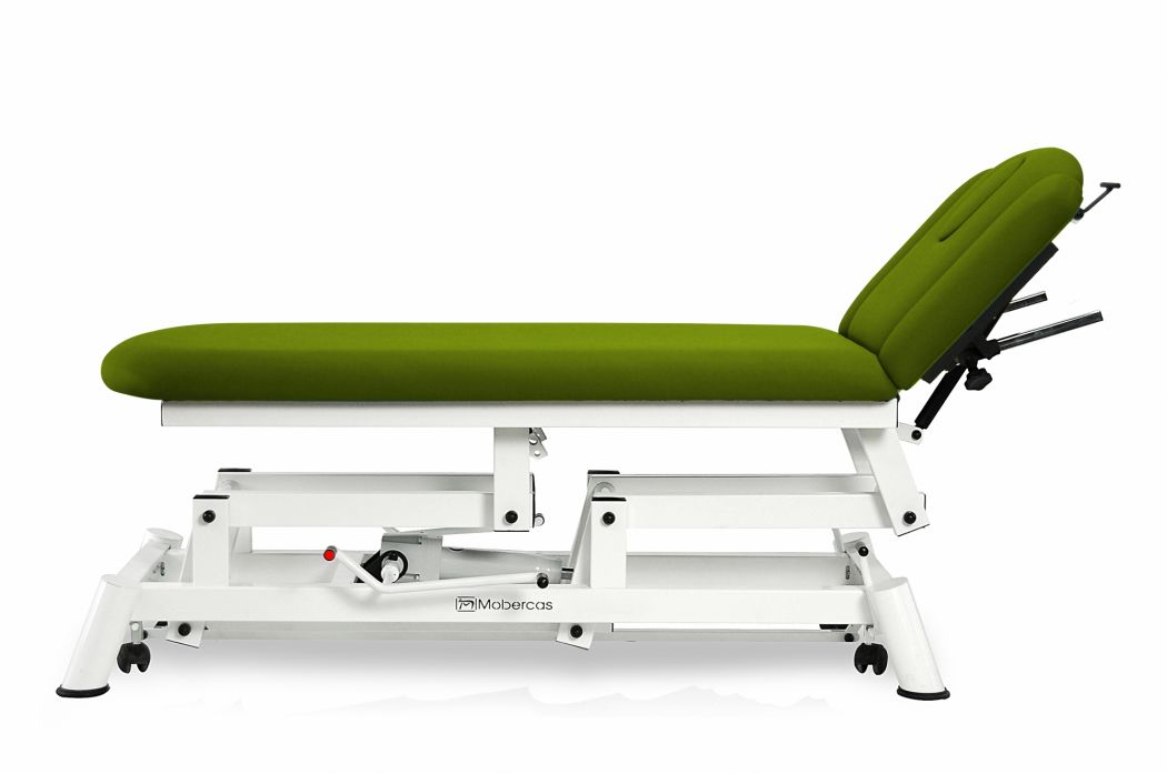Hydraulisk brits för osteopati – 2-delad med armstöd och hjul