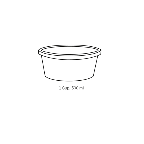 Plastskål evercare MediKit – 500ml blå – 64 st