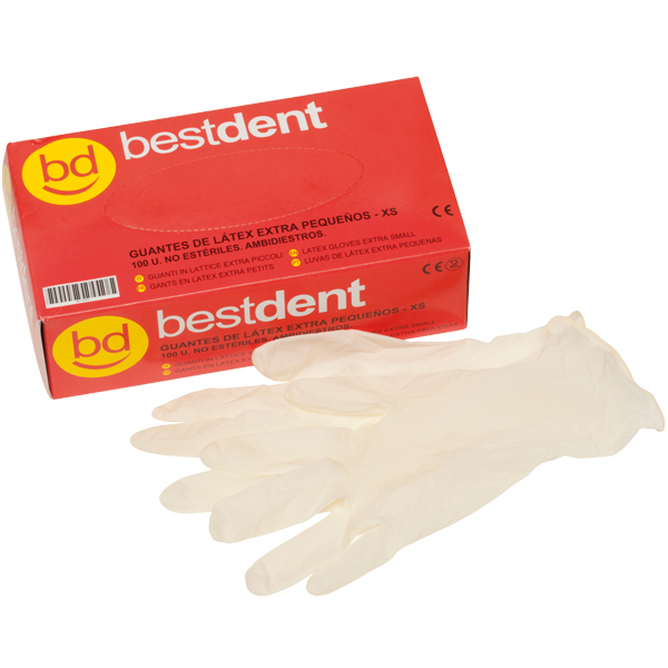 Pudrade latexhandskar Pudrade latexhandskar