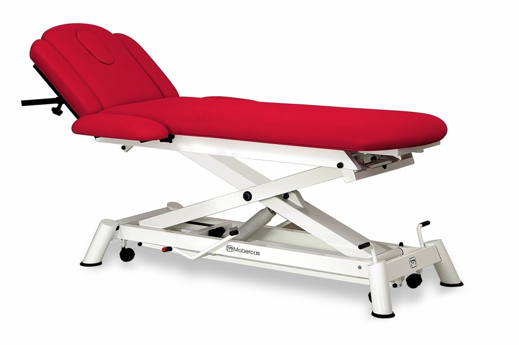 Hydraulisk brits för osteopati – 2-delad med 4 armstöd och hjul – Saxlift Hydraulisk brits för osteopati – 2-delad med 4 armstöd och hjul – Saxlift
