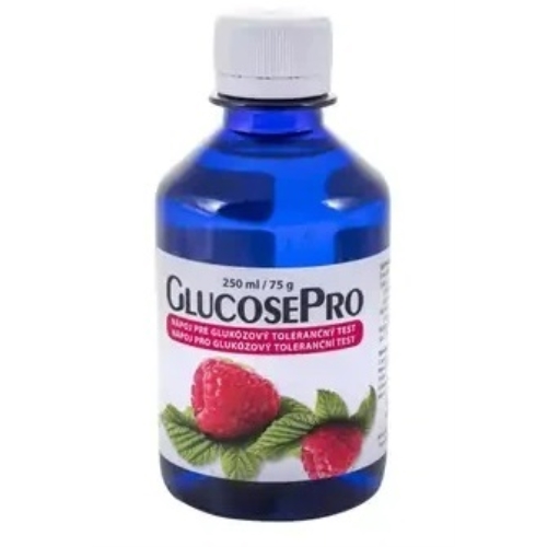 Glukosbelastningsdryck GlucosePro – Hallon utan färgämne 250mL/75g – 12 st