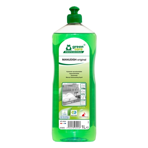 Handdiskmedel MANUDISH original – 1L parfymerad EU-Ecolabel – 10 st