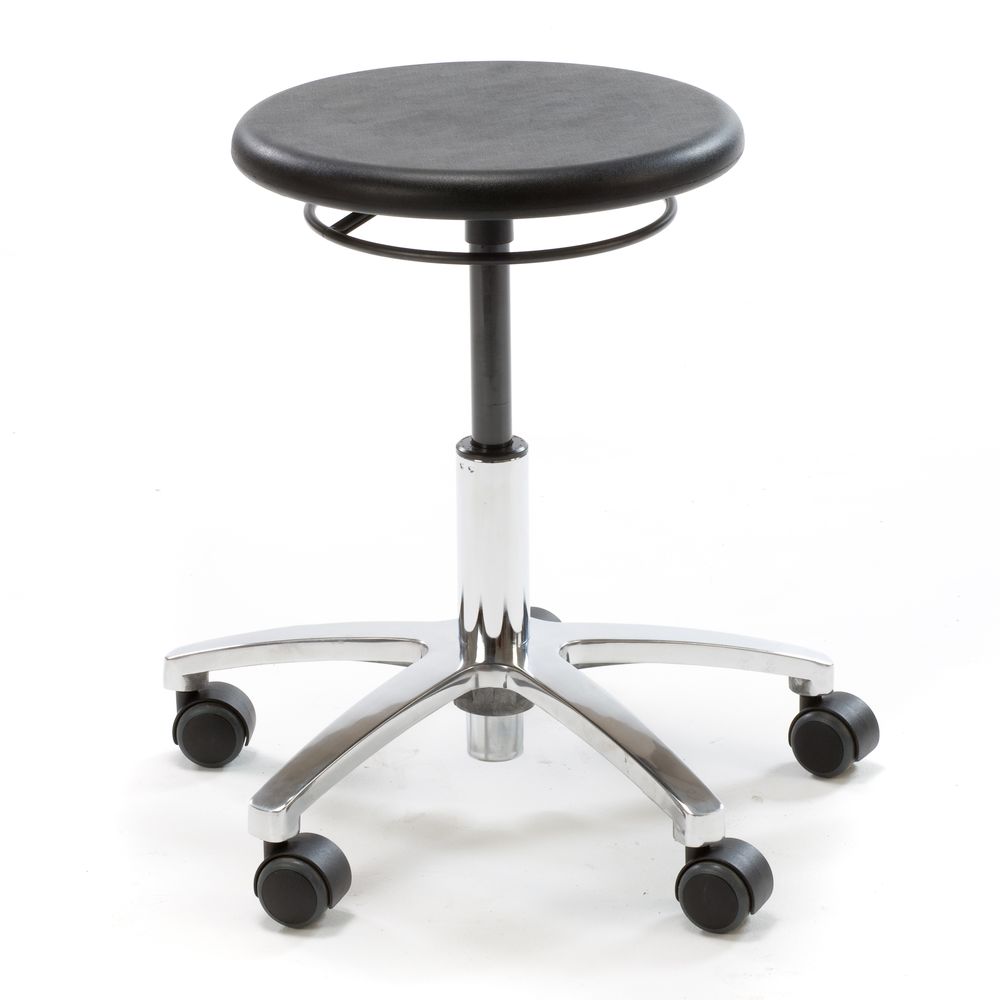 Rund Laboratoriestol – PU (Standard)