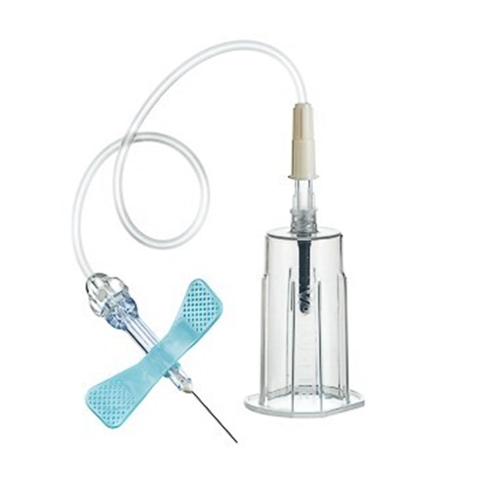Venprovset VACUETTE Safety – 0,6x19mm 19cm blå m hållare – 35 st