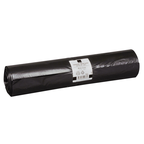 Sopsäck LD plast återvunnen – 125L 750x1150mm 40my svart