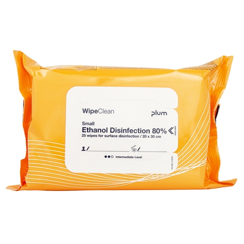 Desinfektionsduk med etanol Mini – 30x20cm clean wipes 25 st/pk. – 25 st