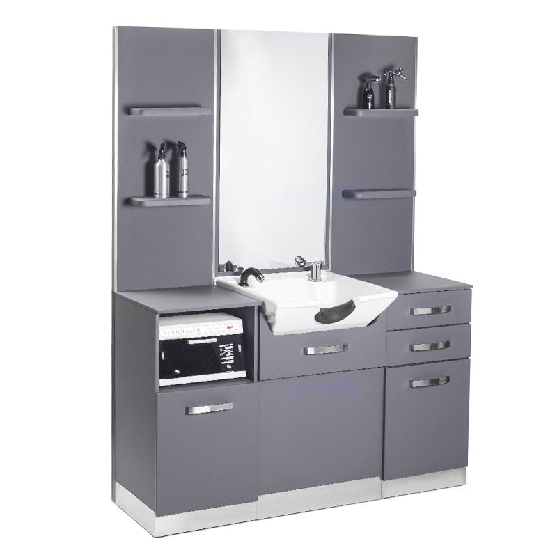 Arbetsplats för frisörer – Med tvättställ – Gabbiano Console B085