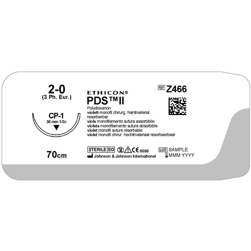 Sutur PDS II 2-0 Z466H – 70cm nål CP-1 – 36 st