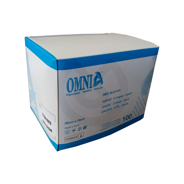 Steril gasväv 10 x 10 cm – Nedicomp – OMNIA
