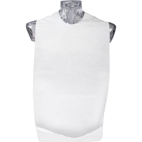 Haklapp papper/plast Abena – 37x70cm vit m ficka tejpfäste – 100 st