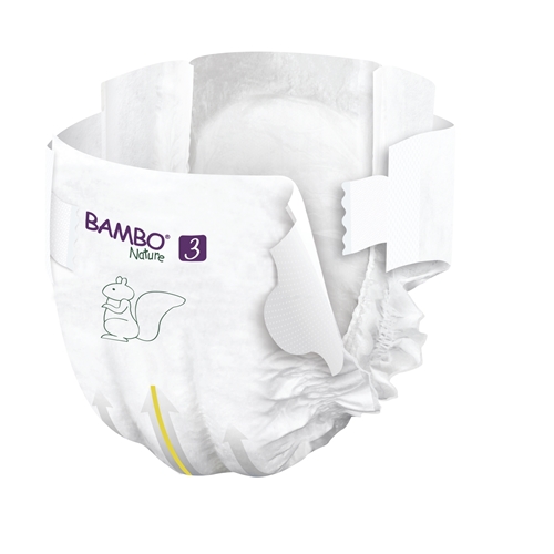 Tejpblöja Bambo Nature – 3 4-8kg storpack – 156 st