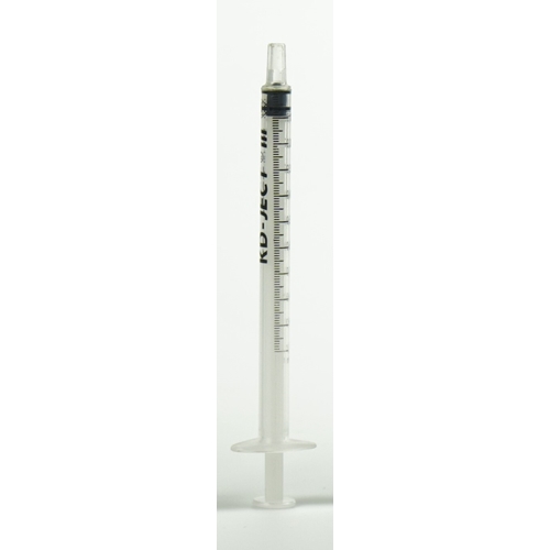 Spruta luer 3komp KD-Ject – 1ml grad 0,01ml centrisk – 100 st