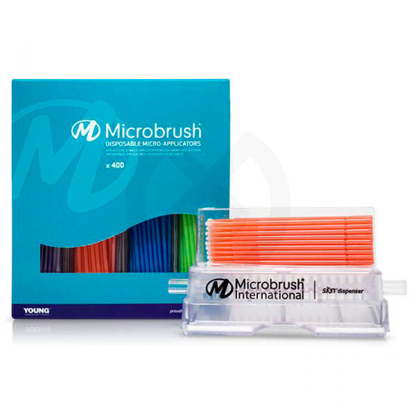 Microbrush Plus 4×100 st. + dispenser – MICROBRUSH