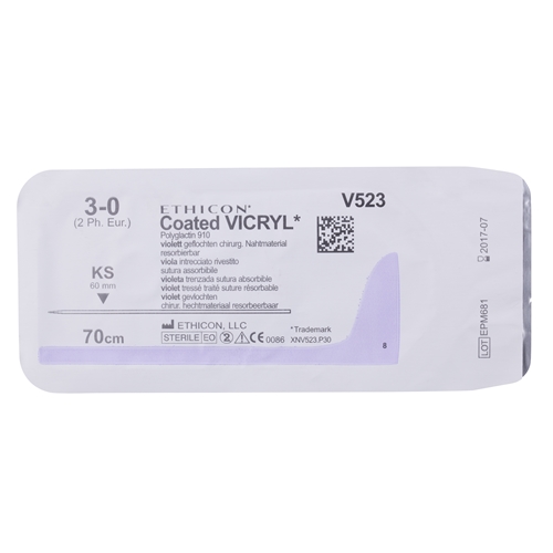 Sutur Vicryl 3-0 V523H – 70cm Nål KS – 36 st
