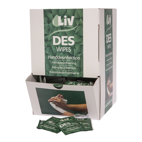 Handdesinfektion servett Liv 70% – 16x21cm 6ml styckförpackade – 250 st