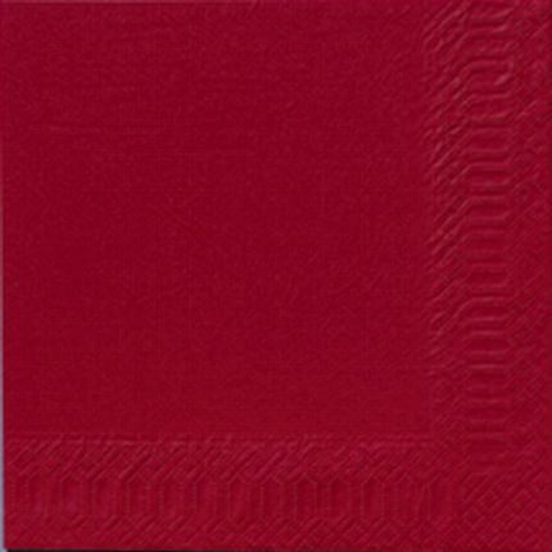 Servett tissue 1/4-vikt 3L – 33x33cm Duni vinröd – 125 st