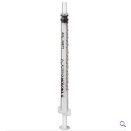 Spruta luer 3komp Omnifix – 1ml grad 0,01ml centrerad – 100 st
