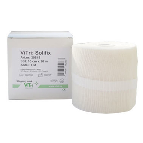 Kohesiv fixeringsbinda Solifix – 4cmx20m vit latexfri