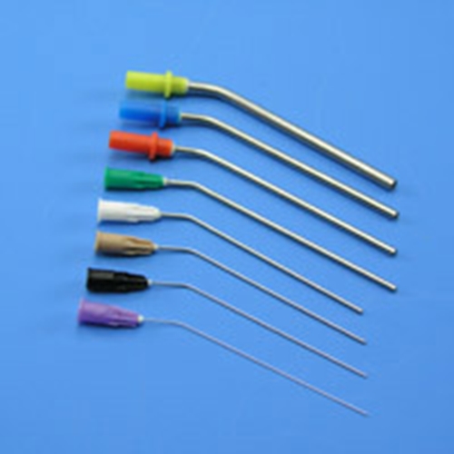 Öronsugkanyl metall enkelböjd – 1.4x80mm vit luer lock – 60 st