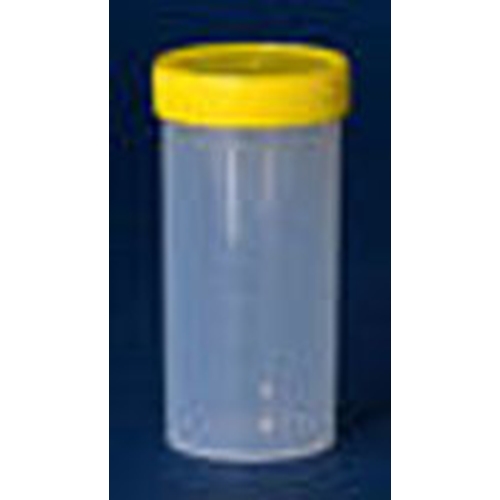 Burk plast med skruvlock – 500ml PP graderad steril – 120 st