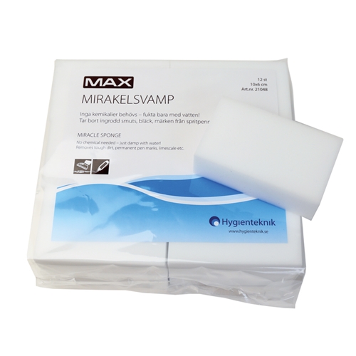 Mirakelsvamp MAX – 10x6cm vit – 12 st