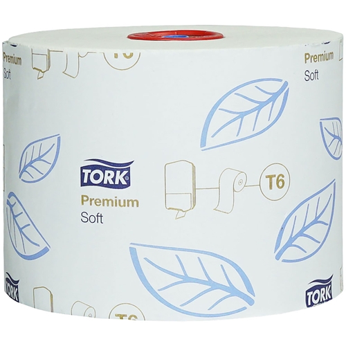 Toalettpapper 2-L Mid-Size T6 – Tork Premium 90m 0,3kg – 27 st
