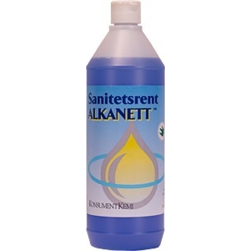 Sanitetsrengöringsmedel Alkanett – 1L pH=10,5 Bra Miljöval – 12 st