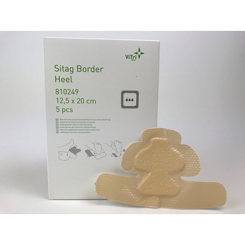 Skumförband silikon Sitag – 12,5x20cm Häl Border – 5 st