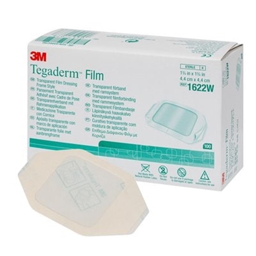 Sårfilm Tegaderm – 4,4×4,4cm m ram – 100 st