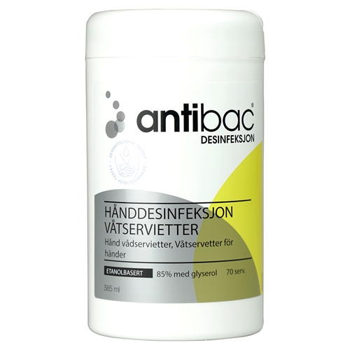 Handdesinfektion servett Antibac – 17x22cm 70st/rör – 70 st