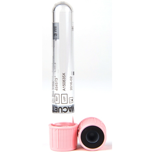 Vakuumrör VACUETTE transparent etikett – 5/3ml FC-mix rosa – 50 st