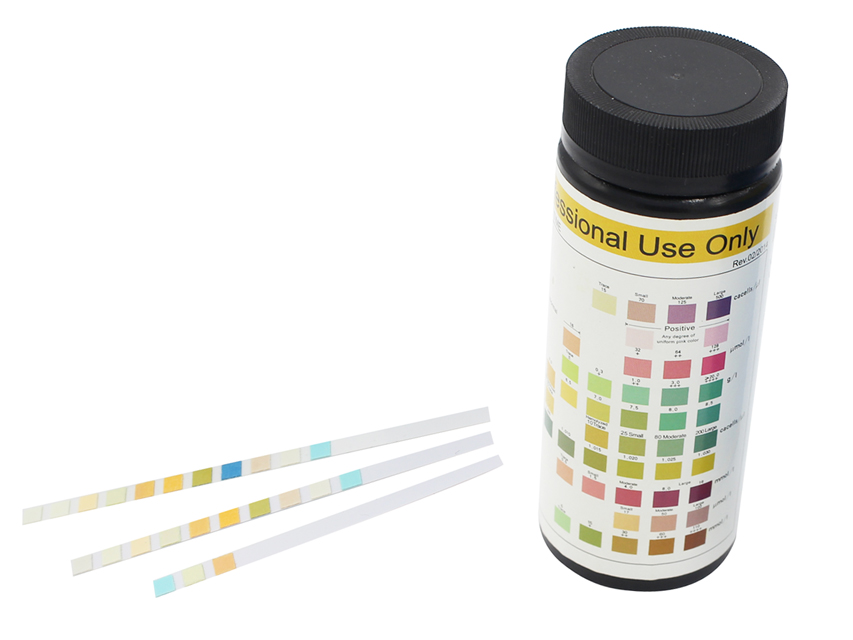 Urinanalysremsor för visuella resultat – 10 parametrar – 100-pack