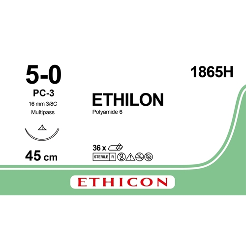 Sutur ETHILON 5-0 PC-3 – 45cm svart PC-3 – 36 st