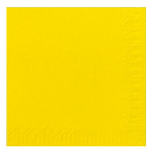 Servett tissue 1/4-vikt 2L – 33x33cm Duni gul – 125 st
