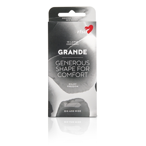 Kondom Grande utsvängd – L190xB55x0,07mm 12×10-p – 120 st