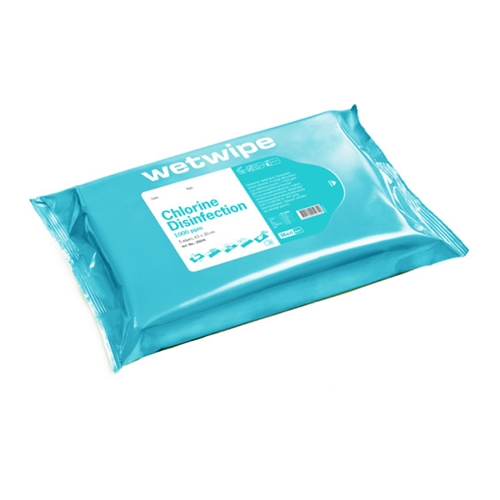 Desinfektionsduk klor engångs – 43x30cm Wet Wipe Chlorine Maxi – 5 st