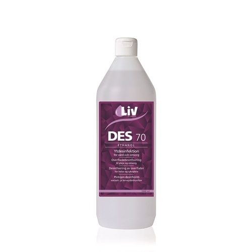 Ytdesinfektion Liv 70% – 1000ml flaska rena ytor