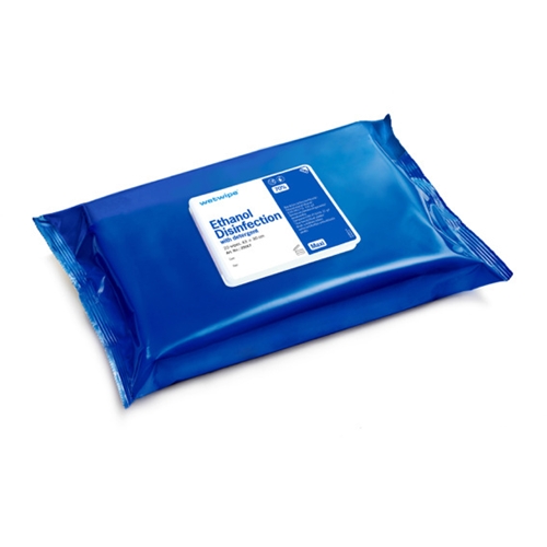 Desinfektionsduk med etanol och tensid engångs – 43x30cm Wet Wipe Maxi blå – 240 st