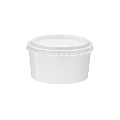 Protesburk plast med lock – 270ml vit – 28 st