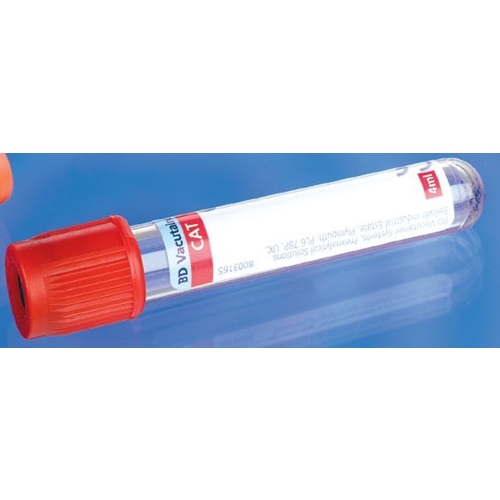 Vakuumrör BD Vacutainer CAT transparent etikett – 5/4ml serum röd – 100 st