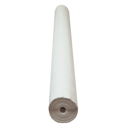 Bordsduk papper Damast – 1,2x50m vit rulle