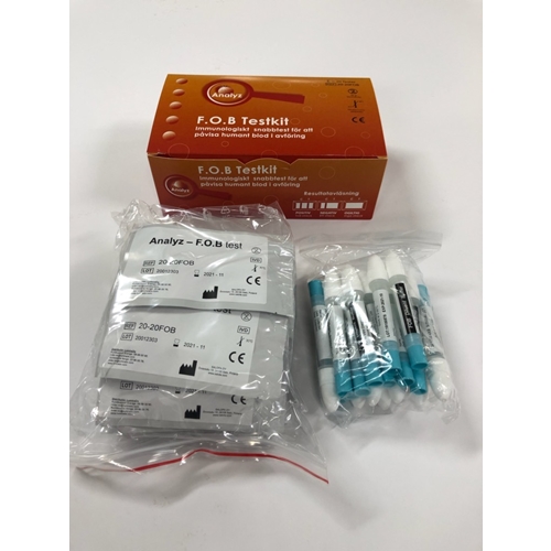 Test feces-Hb Analyz F.O.B – testkit komplett – 20 st